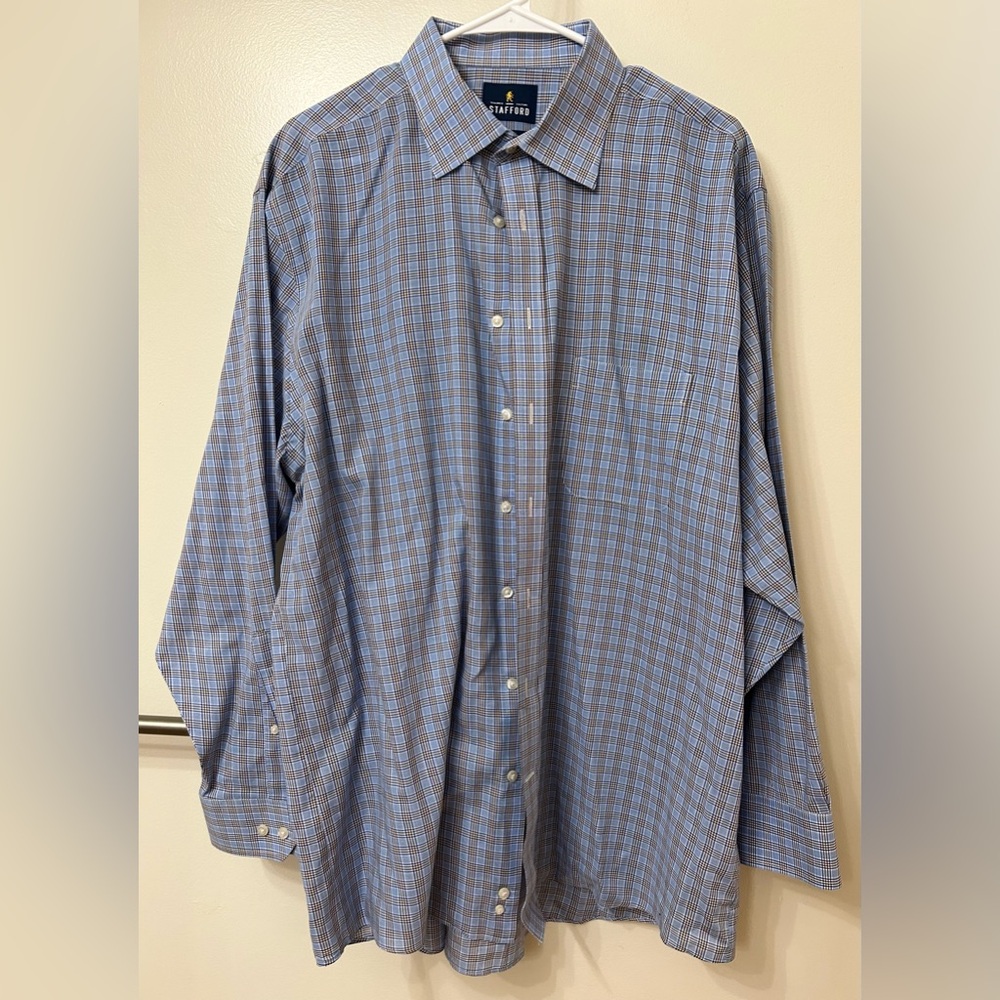 Plaid Stafford dress shirt
